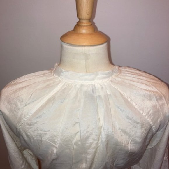 KA 7 Off-White Longsleeve Button Shirt Tunic - Picture 10 of 11